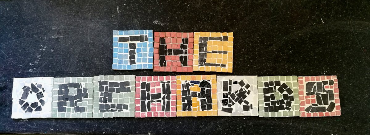 RuralArts's tweet image. More mosaics made recently as part of our Resident Voice project with @northyorkscc #groutinginprogress