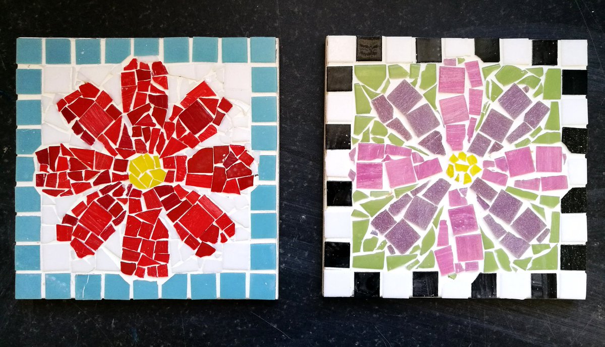 RuralArts's tweet image. More mosaics made recently as part of our Resident Voice project with @northyorkscc #groutinginprogress