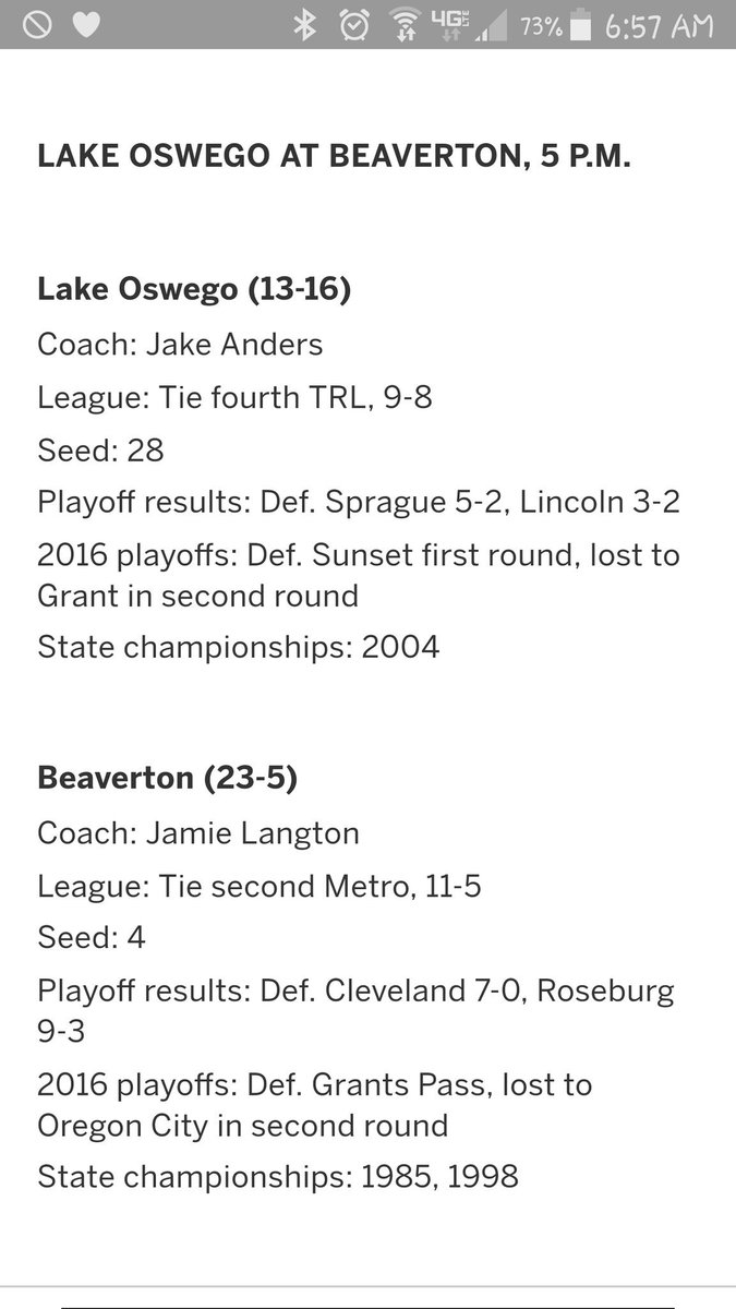 BHSBaseballOR's tweet photo. Playoff match up for tonight's game vs Lake Oswego. LET'S GO BEAVS! #WatchUs #BHSBaseball17 #UnitedWeGrind https://t.co/IlMWfCnmjC