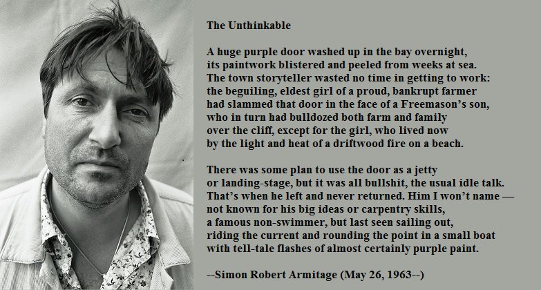 Happy birthday, Simon Armitage! 