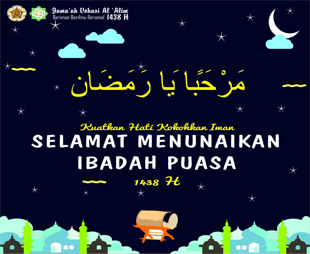 Marhaban Ya Ramadhan. Mari kita sambut dengan penuh kesucian dan kegembiraan. 

#ramadhan #radiasi #KeepOurDakwahTogether #java1438h