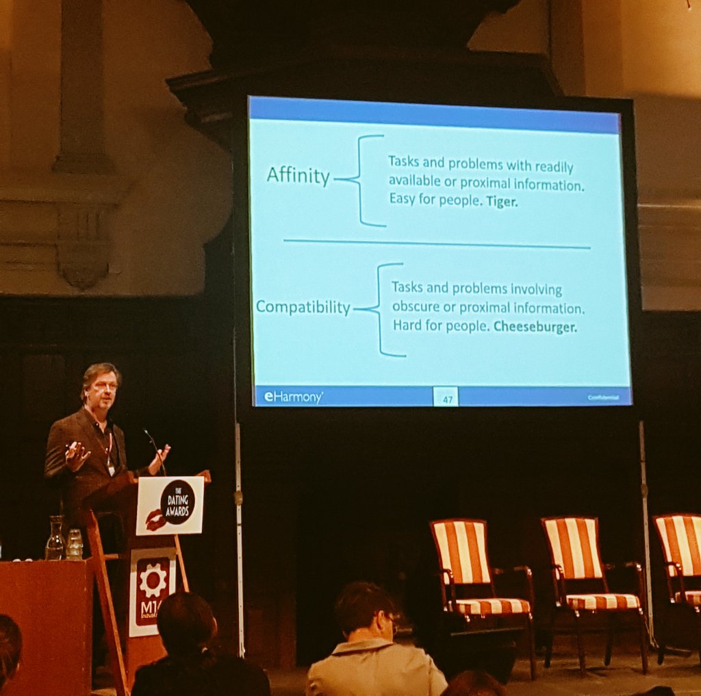 M14Industries's tweet photo. Discussing the difference between affinity and compatibility, and what that means for #Dating. @eHarmonyCEO #DatingConference https://t.co/iZa5FNcaRR