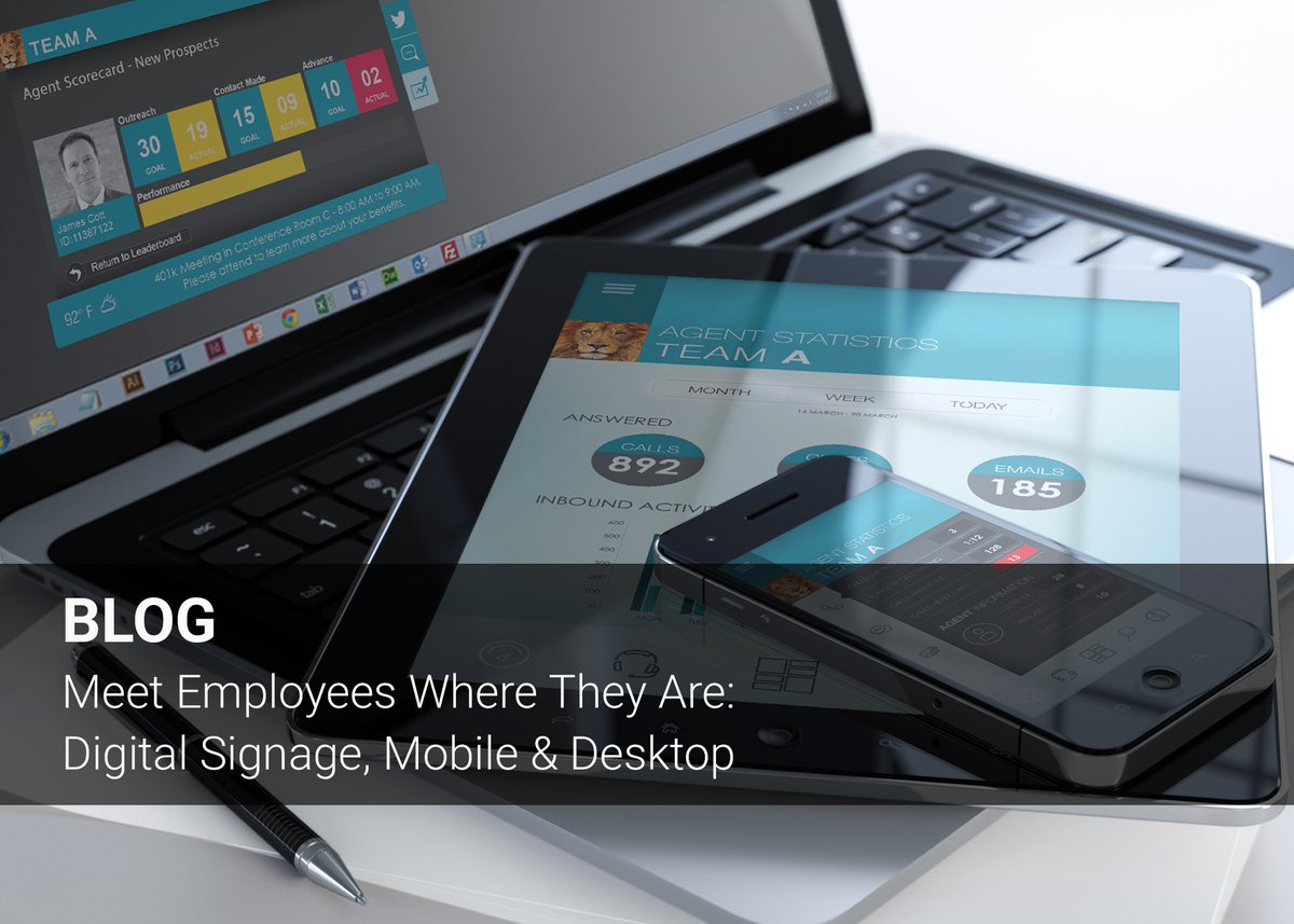 bmichelson1's tweet photo. Here are some ideas on meeting employees where they are through #digitalsignage, #mobile &amp; #desktop:  https://t.co/0RIOazvGoS. https://t.co/SaED0DrHfI