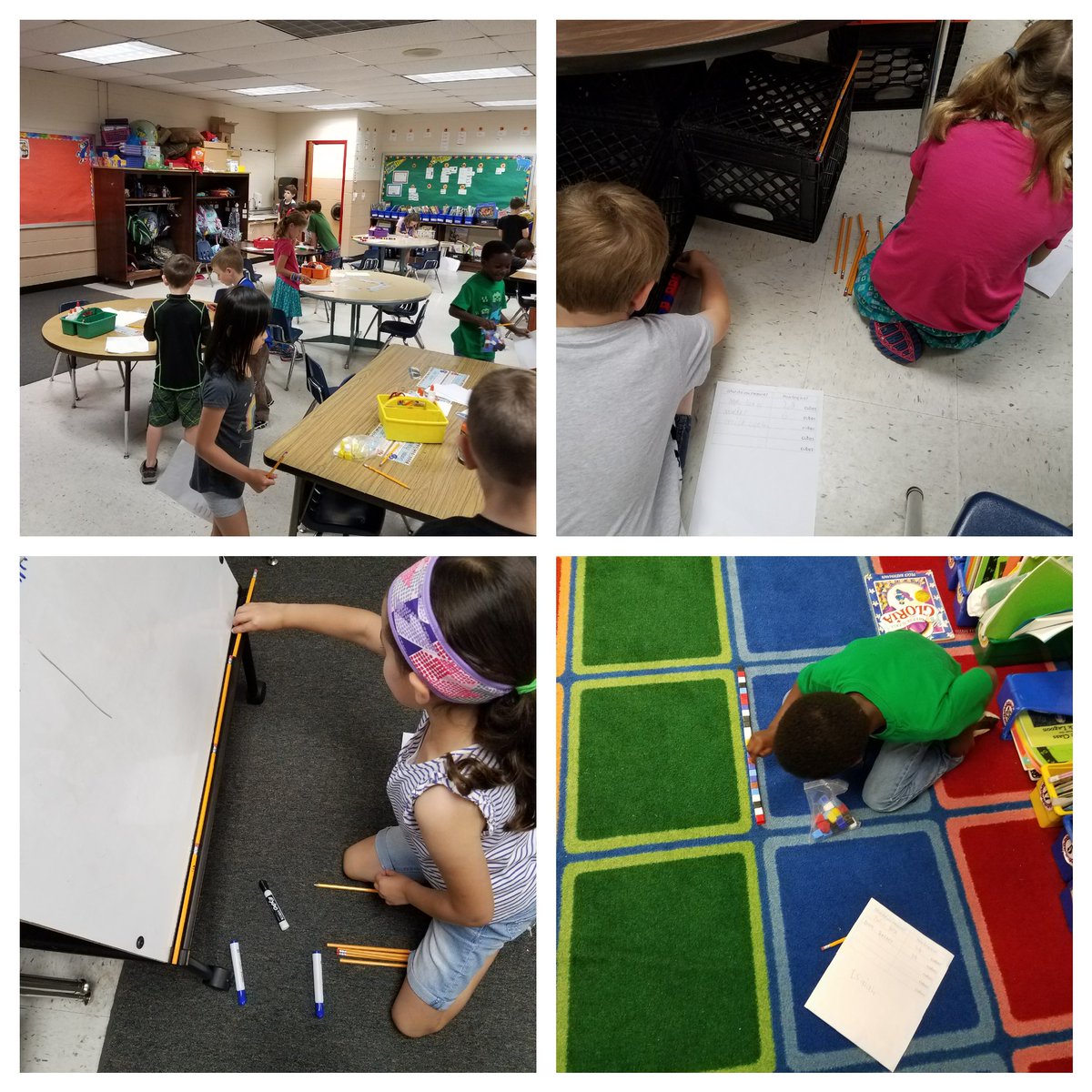 kpquaglia's tweet photo. Linear measurement using non-standard units (pencils and cubes) so #fun @StratfordLndgES @FCPSR3  #1stgraderocks #gettingreadyfor2ndgrade https://t.co/ZZKUuavMO0