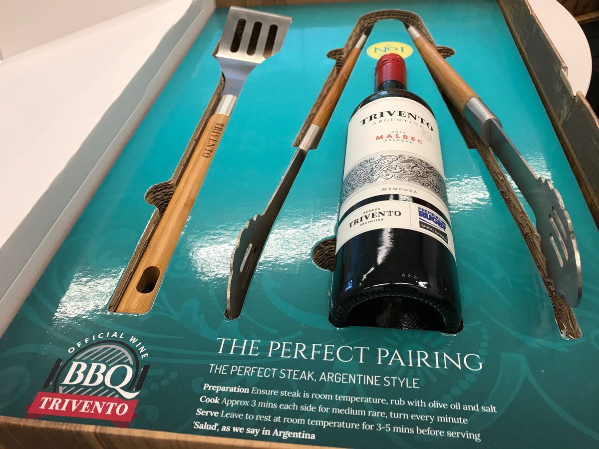 Salud to a summer sizzler! Trivento Reserve Malbec tops the grills as official wine of BBQ #NationalBBQWeek #sunshine @TriventoUK