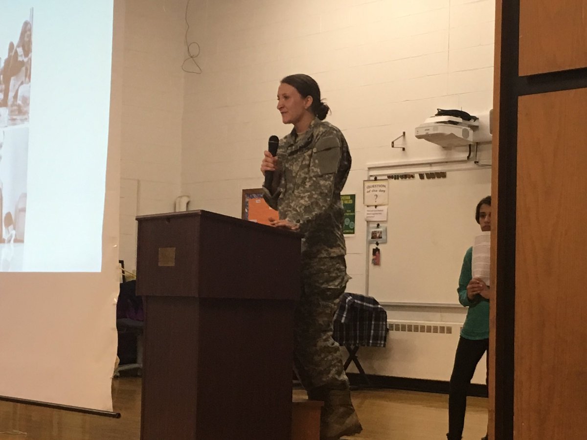 sheehan_ps's tweet photo. Inspirational speech by Sheehan/WPS alum Meghan Farrell! Honoring our servicemen &amp; women @westwood_ps @WestwoodHS https://t.co/GeyE10pMkb