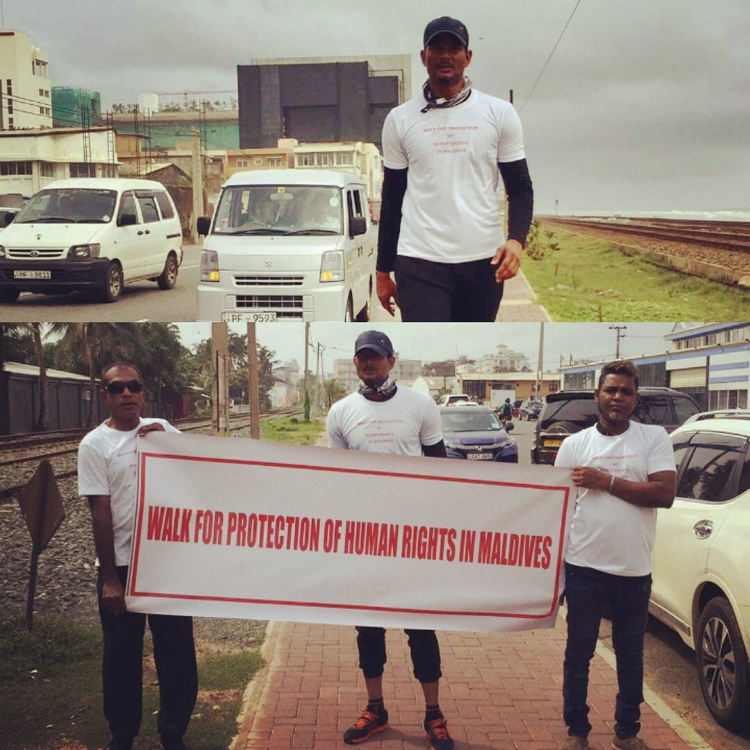 seaxanali's tweet image. A walk to protection for #HumanRights in Maldives @amnestyusa @OHCHRAsia @hrcmv @UNHumanRights @HRC @Mihaarunews @Raajje_tv @avasmv