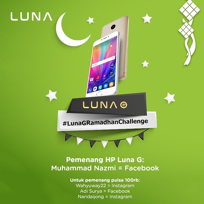 LunaSmartphone's tweet photo. Selamat kpd @Wahyuway22 (IG), Adi Surya (FB), dan @Nandaijong (IG) kamu berhak mendptkan pulsa senilai Rp 100.000 dari #SmartphoneLUNA! https://t.co/ARTBg46p3n