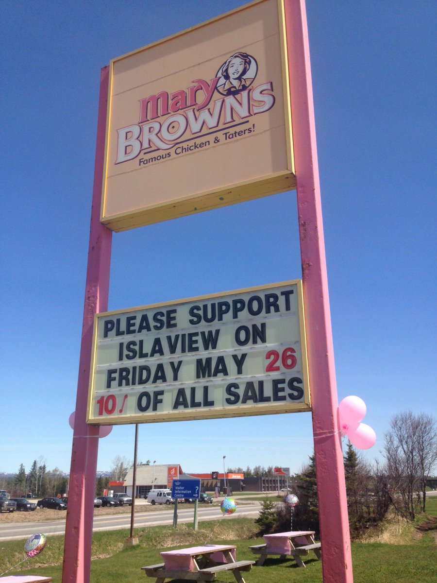 danbursey's tweet photo. Awesome reason to eat Mary Browns today #deerlake #islaview https://t.co/gTzntpaNSh