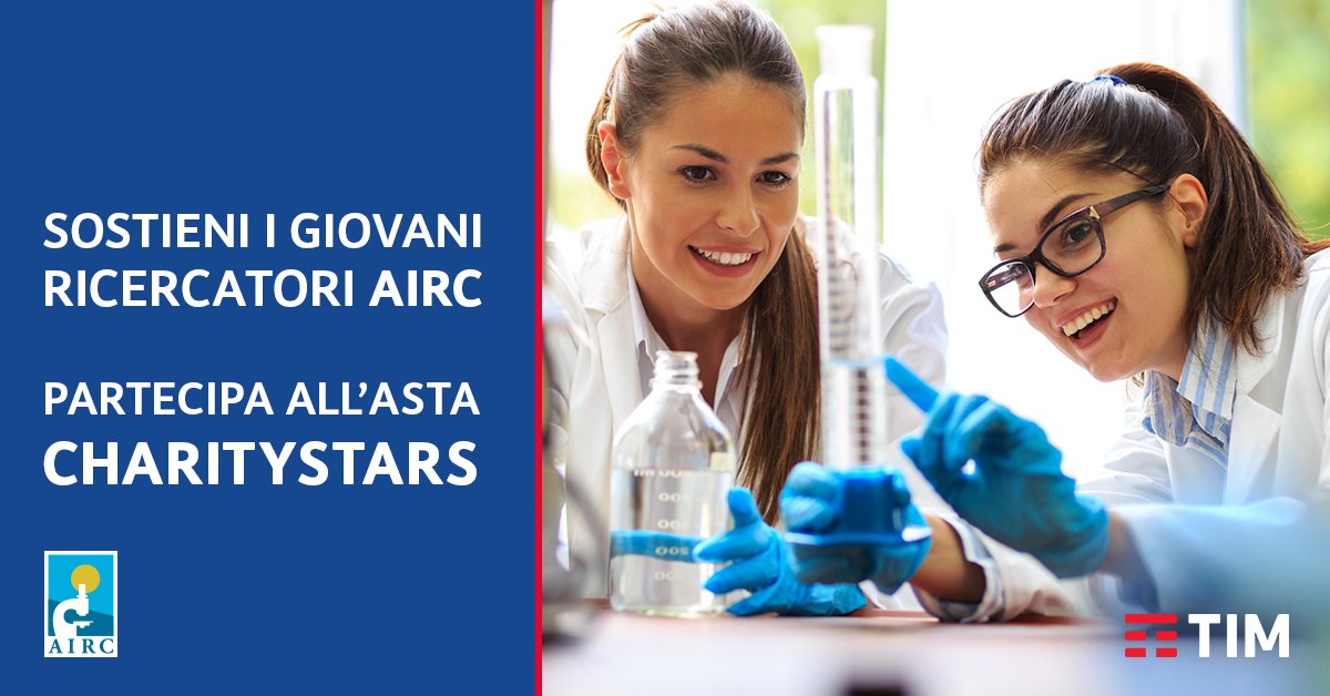 TIM_Official's tweet photo. I TIM MTV Awards aiutano @AIRC_it, partecipa all'asta #CharityStars e fallo anche tu. https://t.co/EcapR31bX3 #TIM4AIRC #ItalianMTVAwards https://t.co/WqMEd3N357