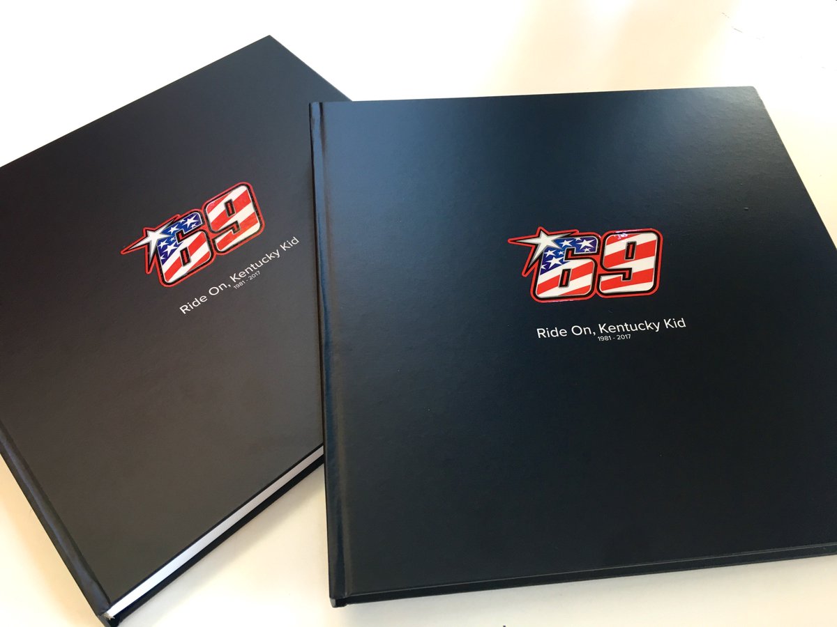 HondaWSBK's tweet photo. If you're at @DoningtonParkUK this weekend, make sure you pay a visit to the Paddock Show and write a note to remember Nicky Hayden #NH69 https://t.co/ikrwBvgRWj