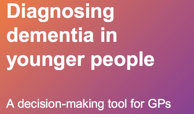 goodcaregroup's tweet image. The Young Dementia Network is piloting a GP decision-making tool to aid the diagnosis of dementia in younger people. youngdementiauk.org/gp-decision-ma…