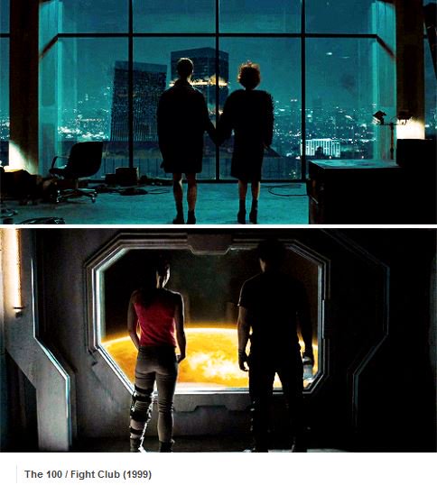 bluekittenheart's tweet photo. Was this an intentional parallel? @JRothenbergTV @The100writers @WildpipM @linzzmorgan #The100 #Braven #Rellamy #Ravenbell #FightClub https://t.co/CEzBGBjk8l