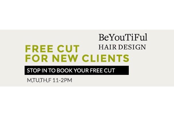 MangoLocal's tweet image. Have you gotten your free haircut from BeYOUtiful Design Team yet? Stop in from 11-2 any Monday, Tuesday, Thursday or Friday to book it!