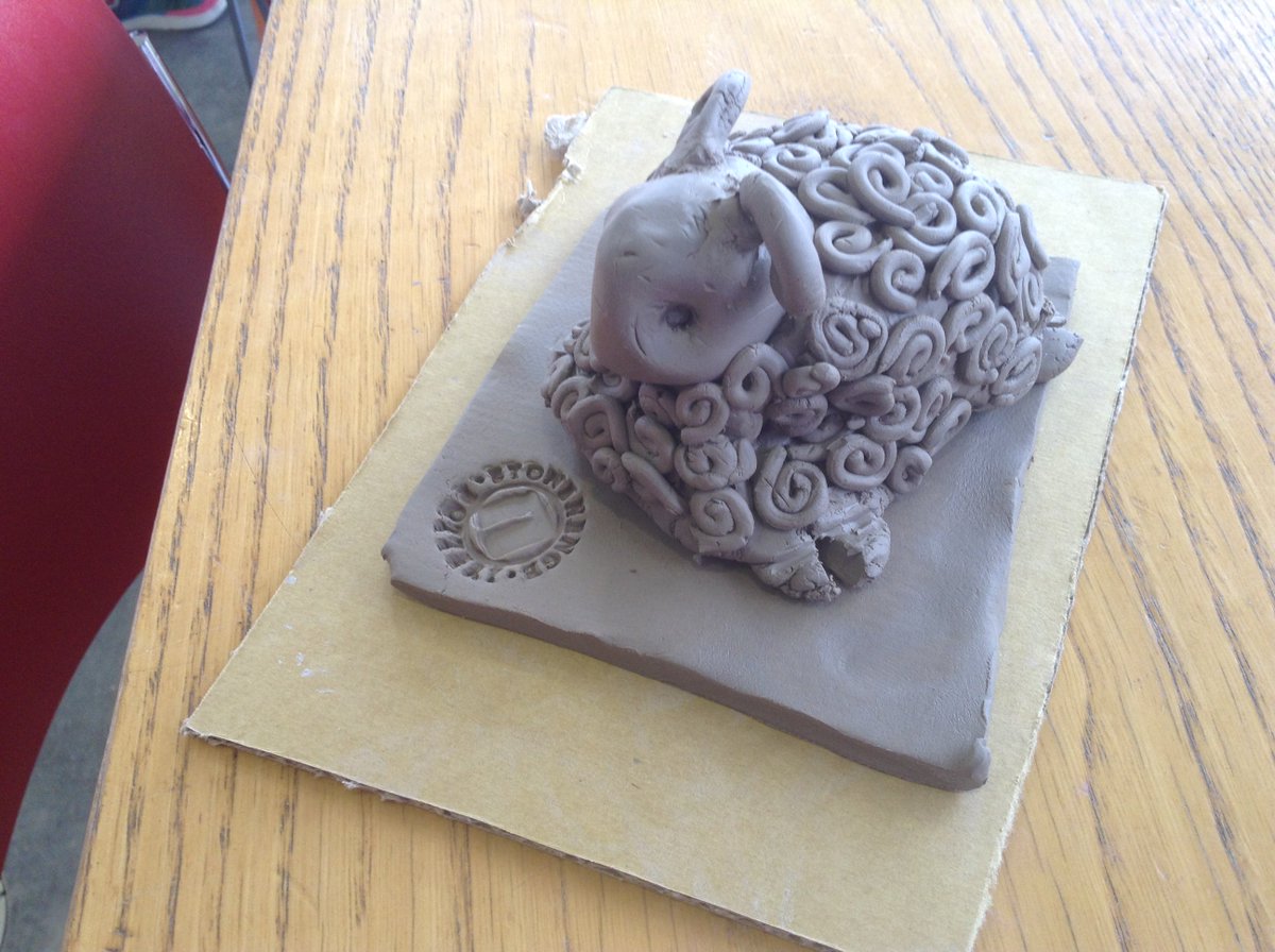 We're sheepish about our silence ..Sarah's lying low after an injury (but fine) ..so here's a sheep from our workshops with <a href="/EH_Stonehenge/">Stonehenge</a>