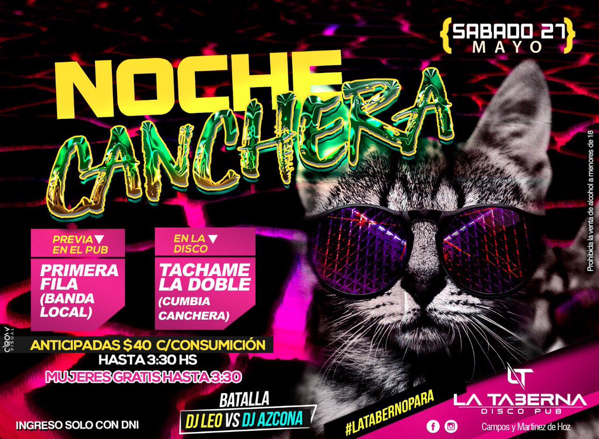 LATABERNA_DISCO's tweet photo. Finde de bandas en vivo!!!!
Viernes #elapacheness 
Sábado @tachame_ladoble https://t.co/BQDjP7IpEE