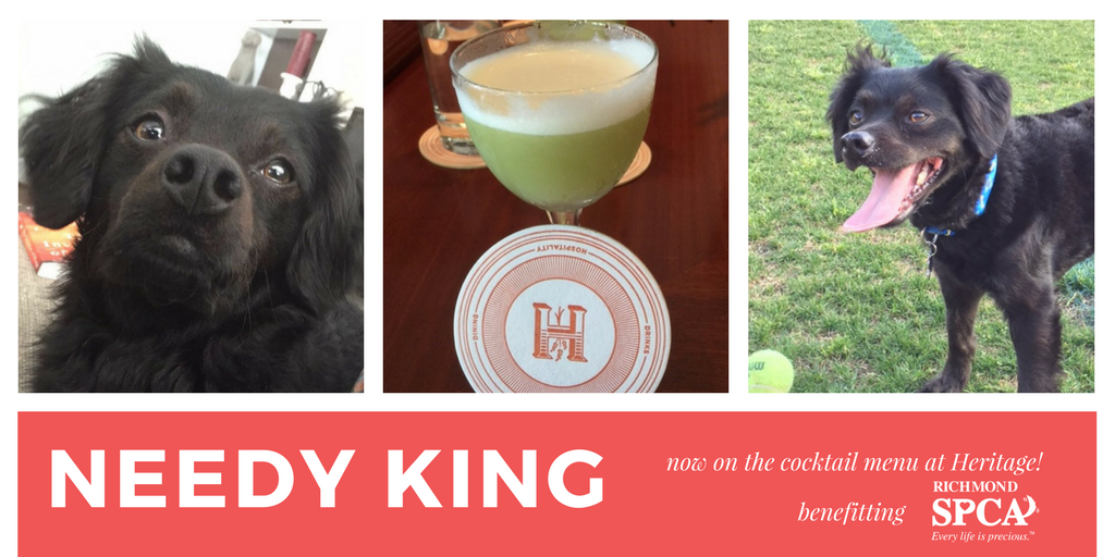 Here's a great idea to start your weekend: order the Needy King at <a href="/HeritageRVA/">Heritage</a> and $1 will be donated to help homeless pets!