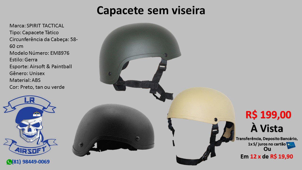 LR AIRSOFT on Twitter: "Capacete com viseira, capacete sem viseira, capacete  M88 https://t.co/2WPE5zi8Qx" / Twitter