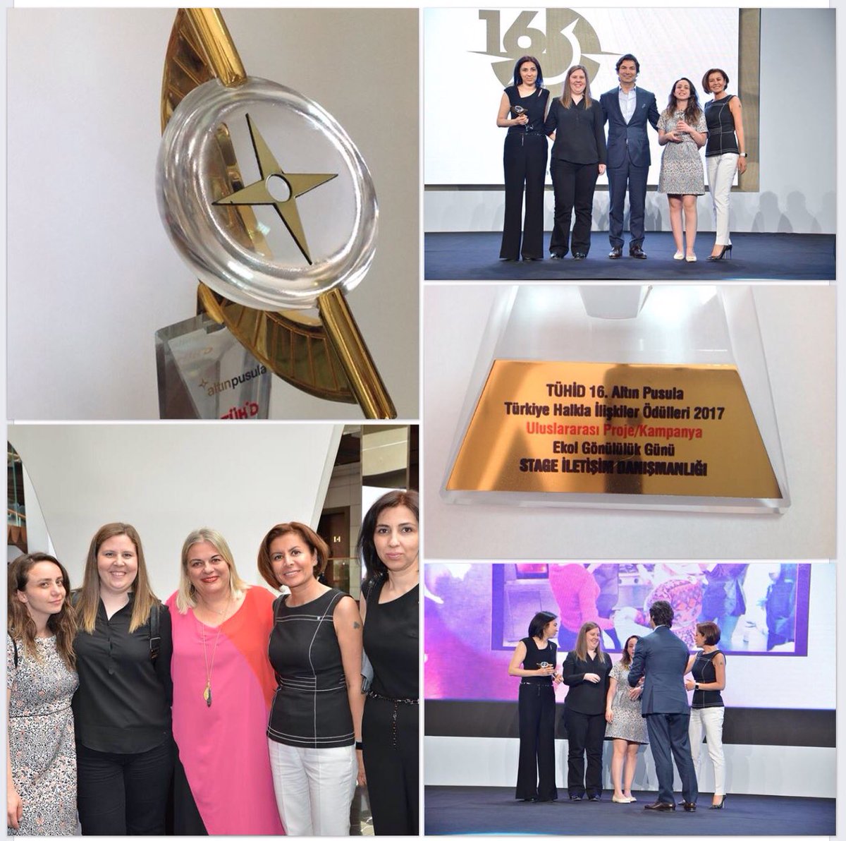 16. Altın Pusula'da STAGE İletişimle iş ortağımız Ekol Lojistik , Uluslararası Proje kategorisinde "Gönüllülük Günü" projesiyle ödülünü aldı