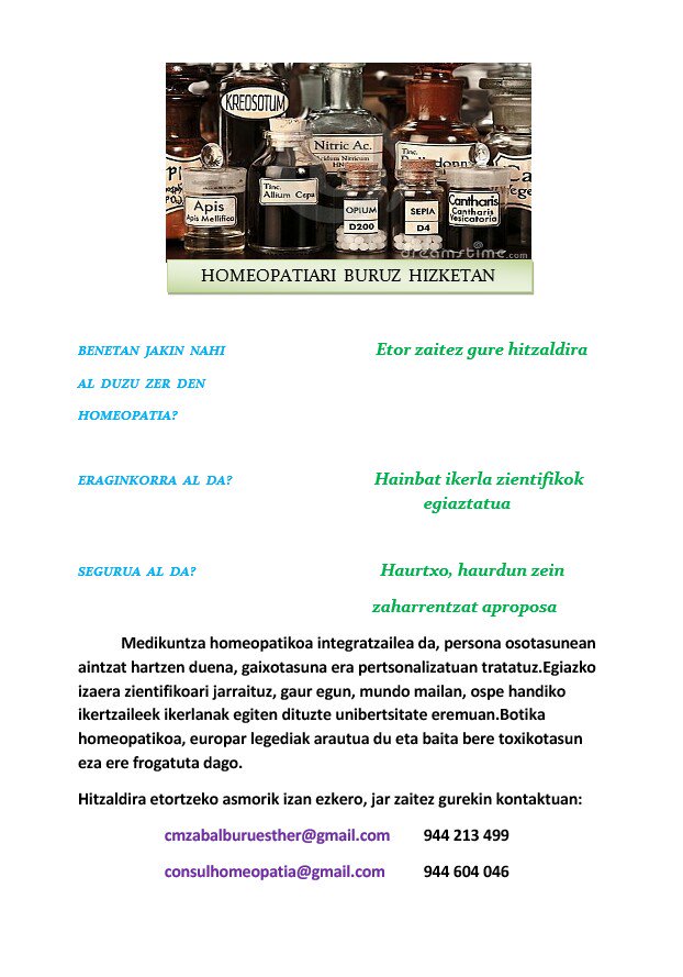 SimiliaH's tweet photo. Homeopatiari buruz hizketan. https://t.co/FHnO5kmsCY