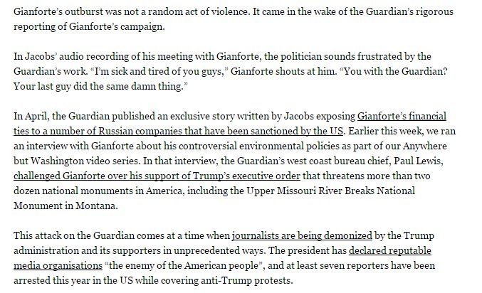 fussbudgethhi's tweet image. According to an email sent to #Guardian Members by Katharine Viner, Editor-in-chief, #GianforteAssault was not a random act.