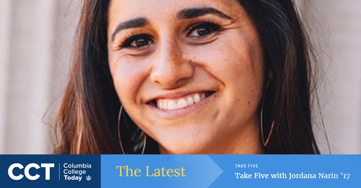 CCT's new online section "takes five" with newly-minted alum &amp; former senior class president Jordana Narin CC'17: bit.ly/2rYsayv
