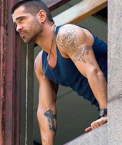 Colin Farrell shows off inkfree arms as he jets into LA  Daily Mail Online