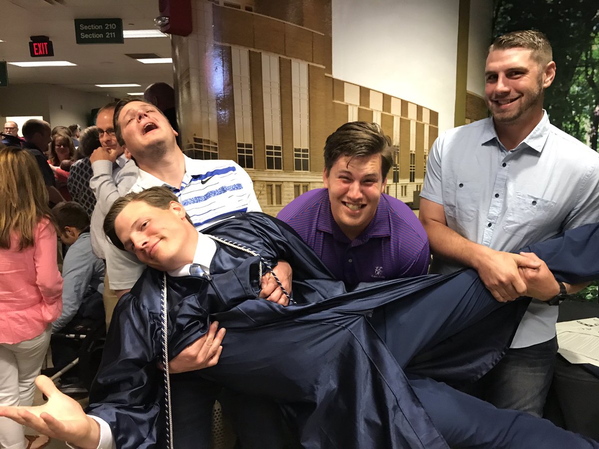 The brothers celebrating their baby brother's graduation! #done