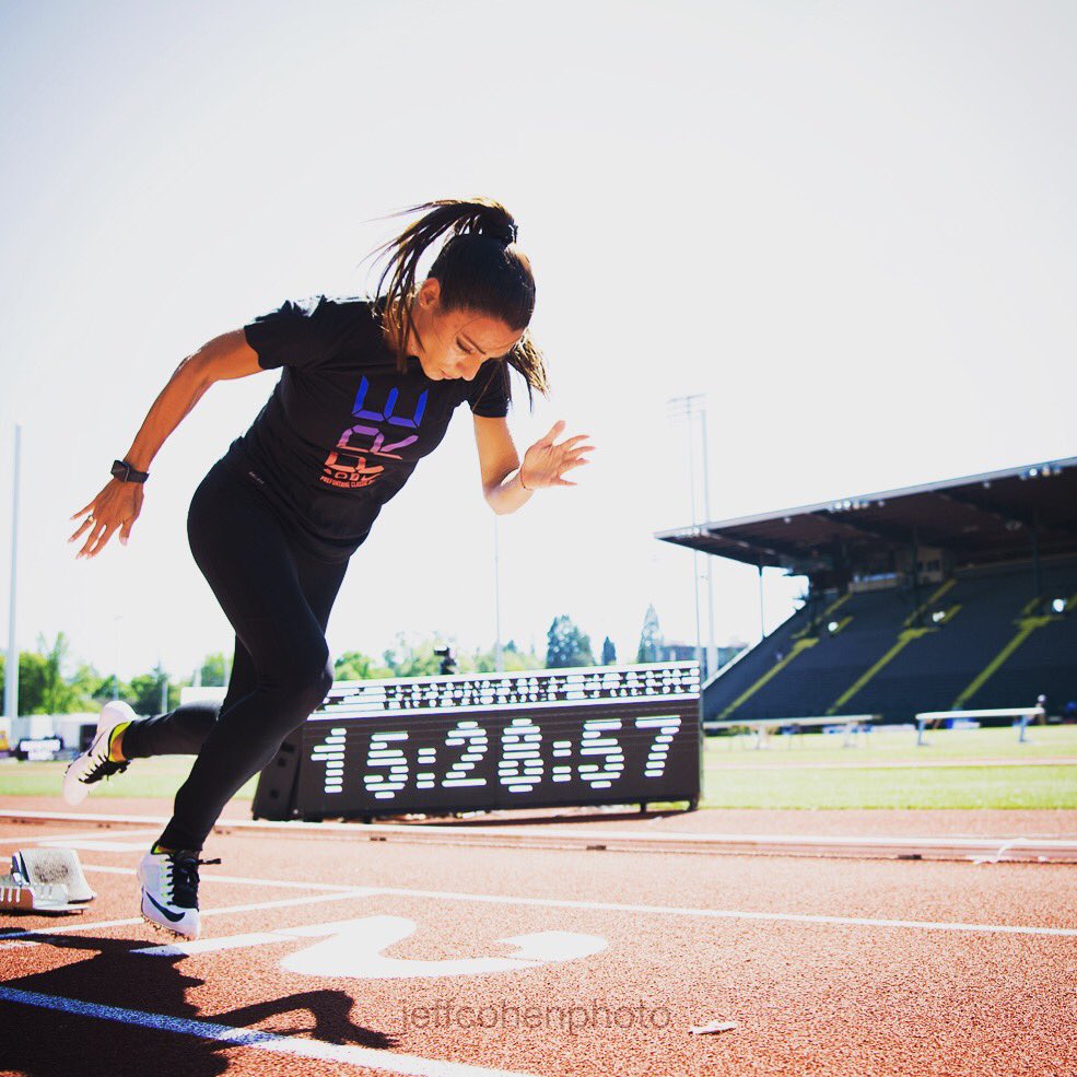 <a href="/IvetLalova/">Ivet Lalova</a> Bulgaria Olympian,  prepares for her 200 meters this Saturday at <a href="/nikepreclassic/">Nike Prefontaine Classic</a> in Eugene,Oregon. <a href="/jeffcohenphoto/">jeff cohen</a>  <a href="/spikesmag/">SPIKES</a>