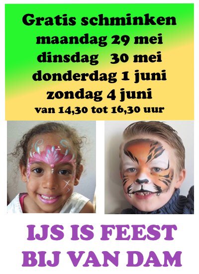 Gezelligheid op het terras bij Van Dam.