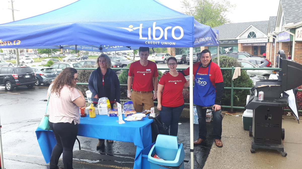 gsbaker's tweet photo. Celebrating #Canada150 with the Libro Beechwood team @Prosperity150 https://t.co/1J0ilV2fLW