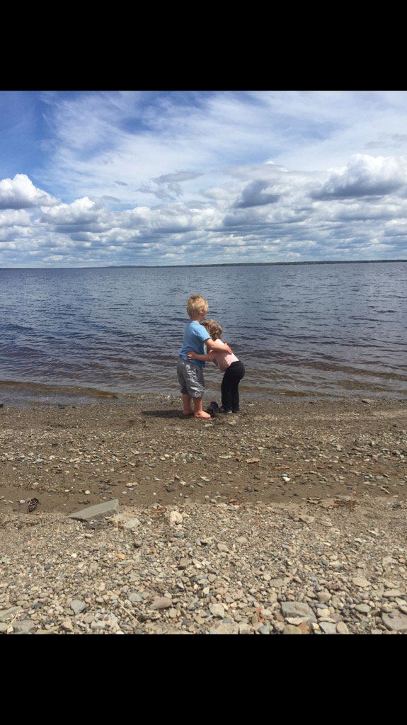 The kids are enjoying temporary living at the lake!  They might not be excited about leaving in July