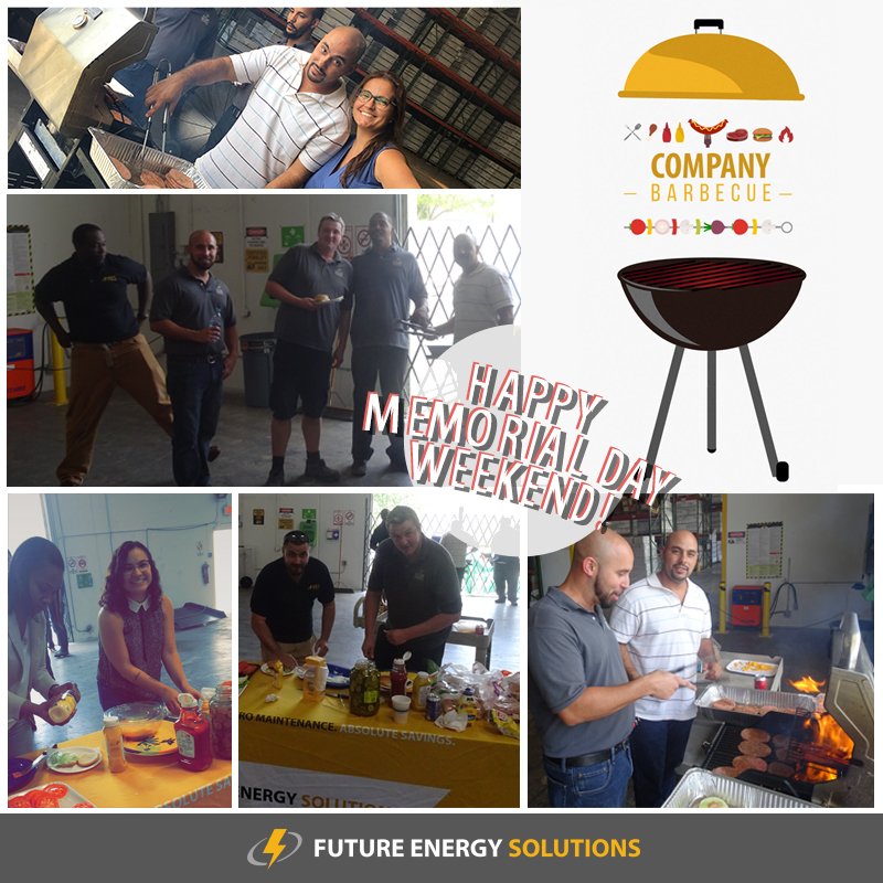 feslighting's tweet photo. Happy Memorial day Weekend! Have a safe Holiday everyone #FES #BBQatWork https://t.co/5cMhWONMza