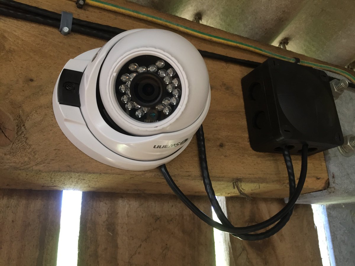 PABElectrical's tweet photo. Today we installed 4x HD CCTV cameras in a lambing shed linked back to house via wifi in Leek, Staffordshire https://t.co/wAreZyD7rk