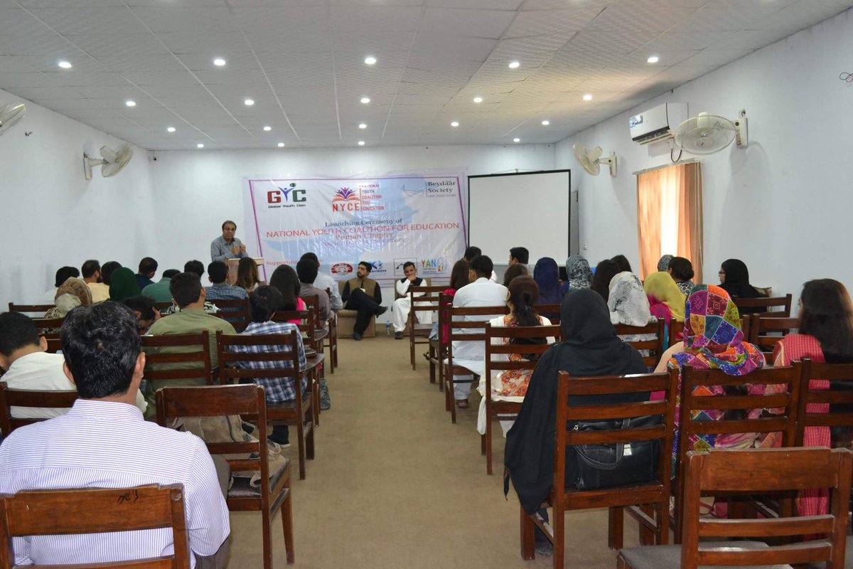 GlobalYouthClan's tweet photo. @GlobalYouthClan has organized a Provincial Launching Ceremony of NYCE (Education Project) Punjab Chapter at Lahore.
#GYC #Beydaar #NYCE https://t.co/yVzT3MoraF