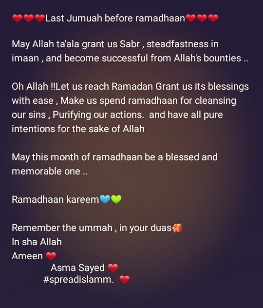 spreadislamm's tweet photo. Last jummah before Ramzan ❤
#Asmasayed #spreadislamm ❤ https://t.co/3Mr9FIzeCj