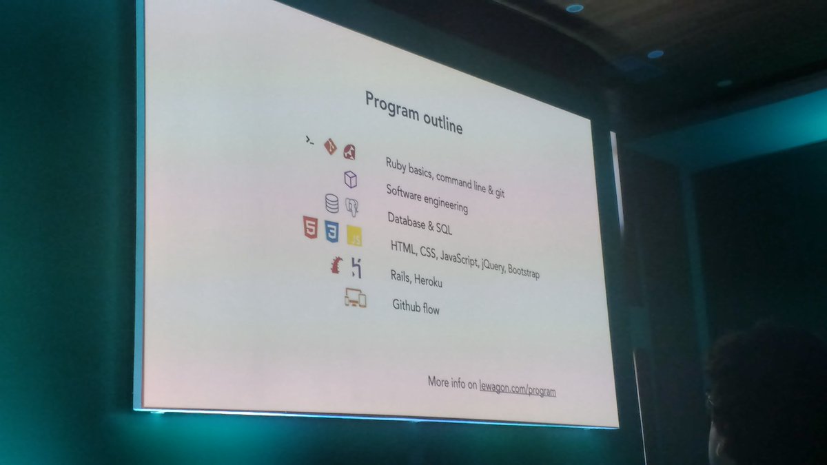 RIO_FUTURO's tweet photo. @matleroux apresenta a aceleradora tecnológica @lewagonbrasil - startup que forma novas competências pro mundo digital. #riofuturo #pessoas https://t.co/6pZMFPZjVU