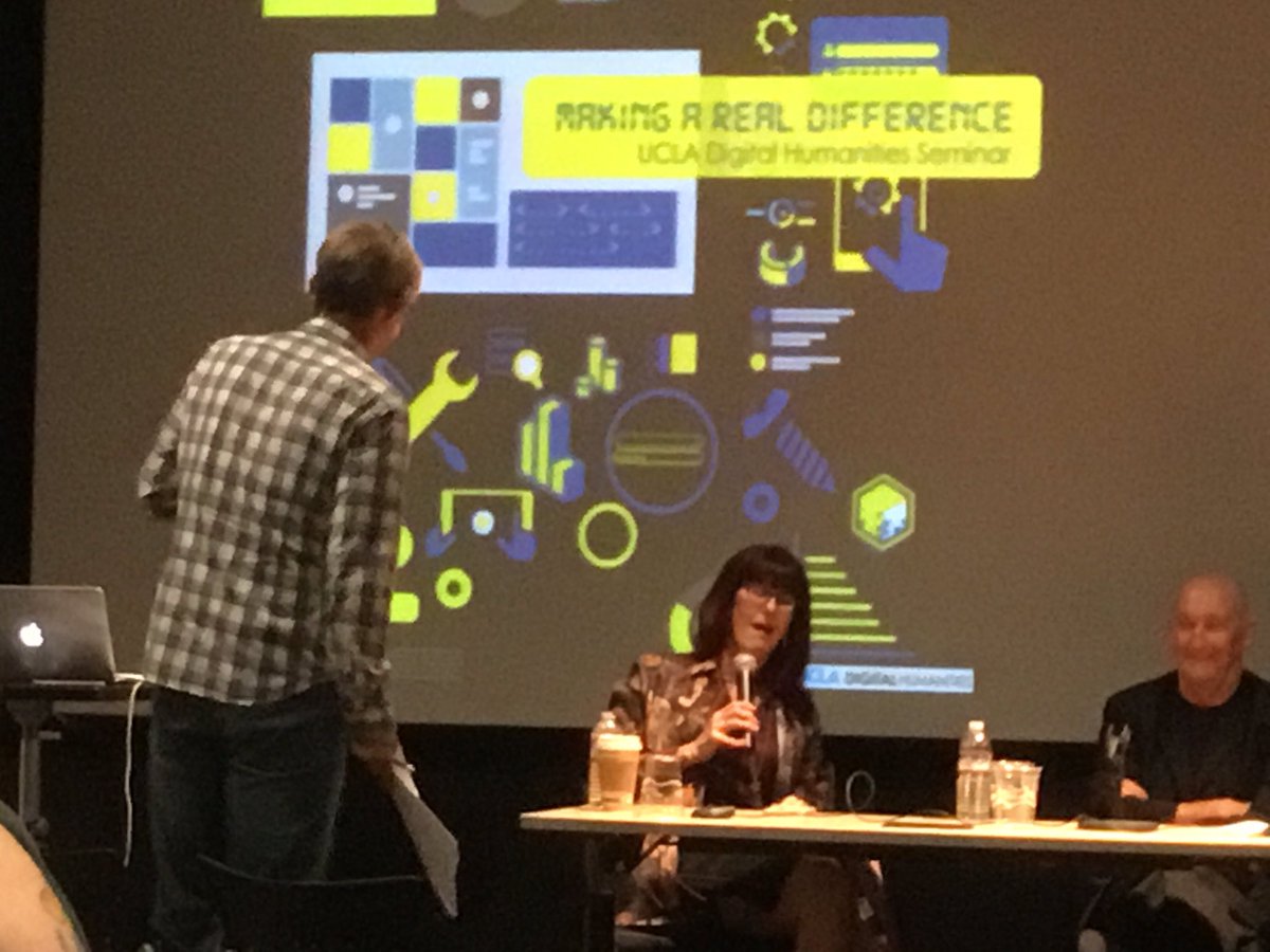 FAlbrezzi's tweet photo. Discussing how feminist theory shaped @tmcphers approach to DH, scholarship, the academy, and the world outside #ucladhsem https://t.co/hcc3v1FGRd