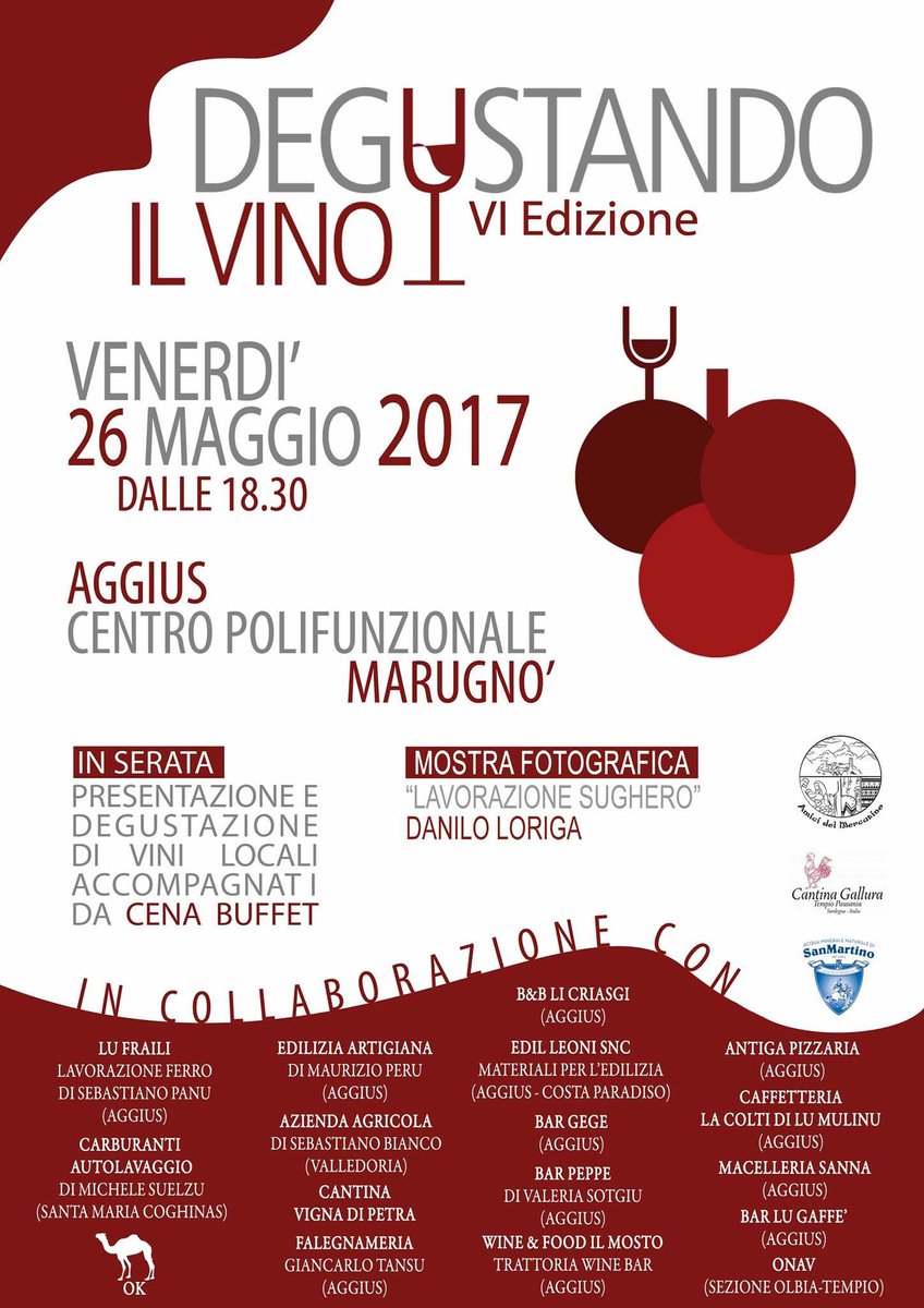 sardinia_in's tweet image. "Degustando il Vino" nella cena a buffet del Centro Pol. Marugnò 
Ad #Aggius tra i @BorghiAutentici della #Sardegna  🍷🍷🍷