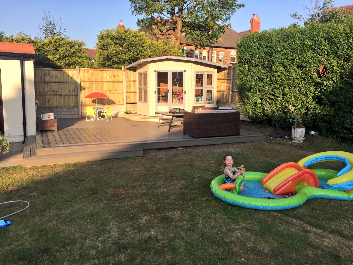 s20ney1's tweet image. Absolute bliss #newdecking #middleaged #paddlingpool #summer
