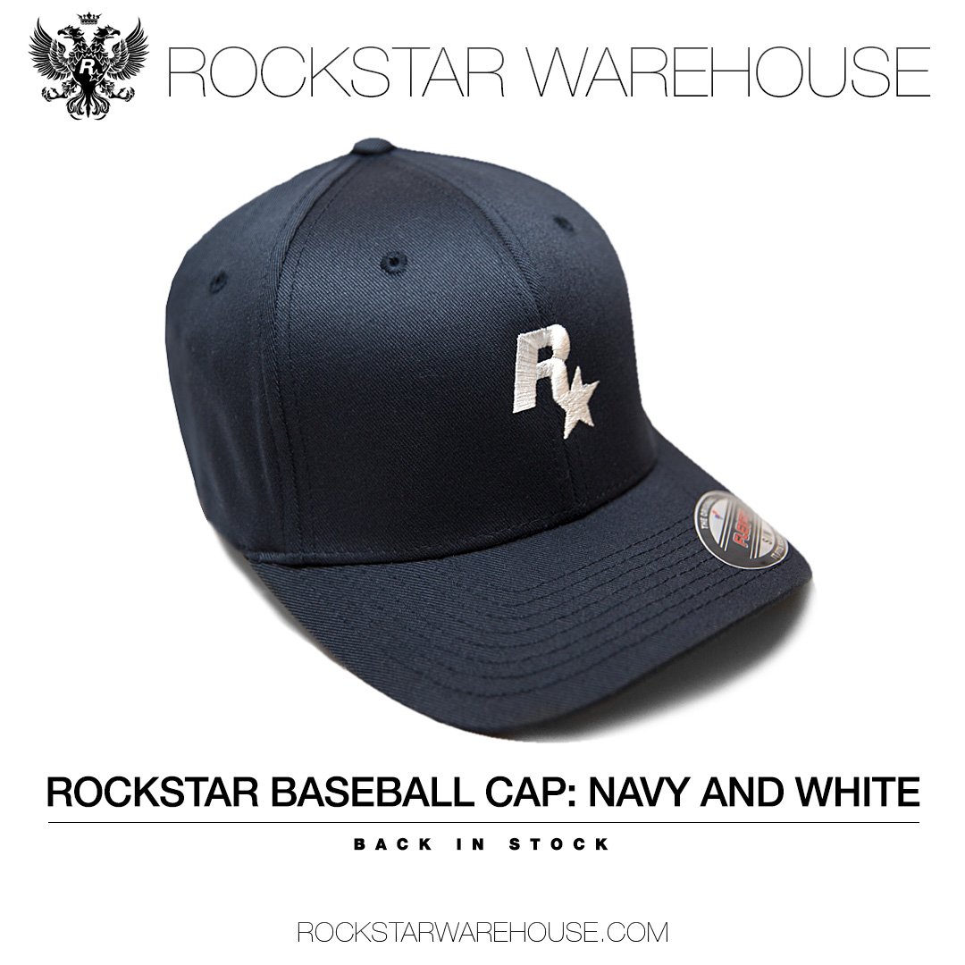 Rockstar Games on X: The classic Navy and White Rockstar Baseball Cap Now  back in stock at the Rockstar Warehouse while supplies last:    / X