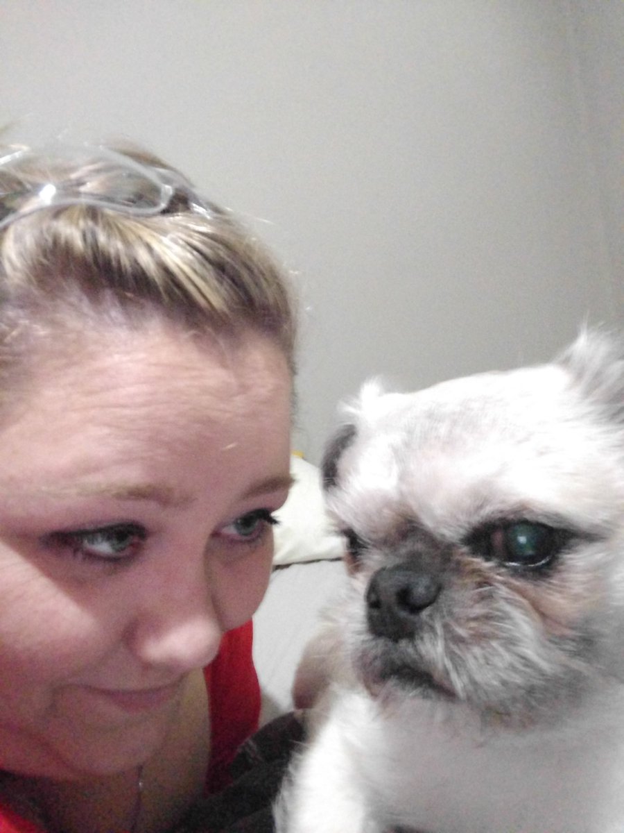 FelixthePugzu's tweet photo. Just sitting here, getting kisses from Ma. #NBD #FuzzyFaceFriday #AfterWorkSnuggles https://t.co/kuvCq3NfT6