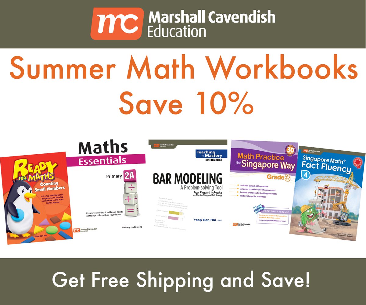 MCEducationUS's tweet image. #SummerPractice workbooks sale is ending! #MathWorkbooks #MathPractice #School #Teachers #Parents #Math #MathInFocus bit.ly/2rYdsHY