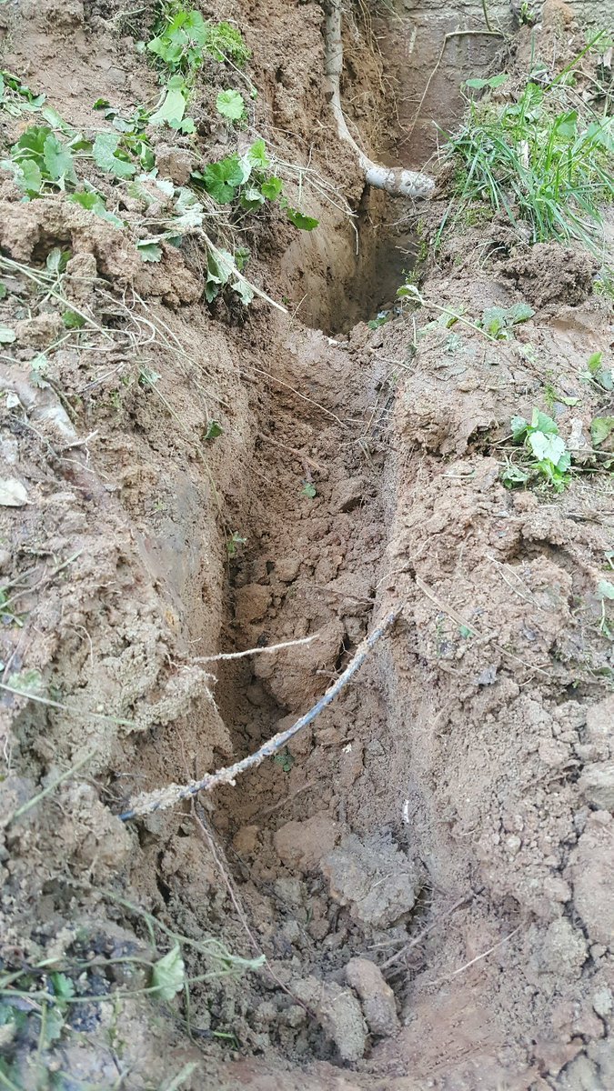 systemsam's tweet image. When your ATT fiber is only 2" below ground level. #badinstall #poorworkmanship @ATTCares