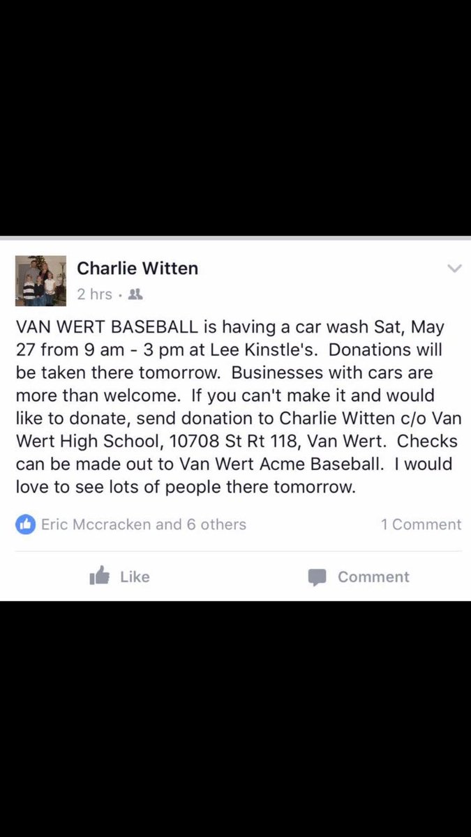 VanWertCougars's tweet photo. Support #VanWertBaseball https://t.co/7KWXW096sl