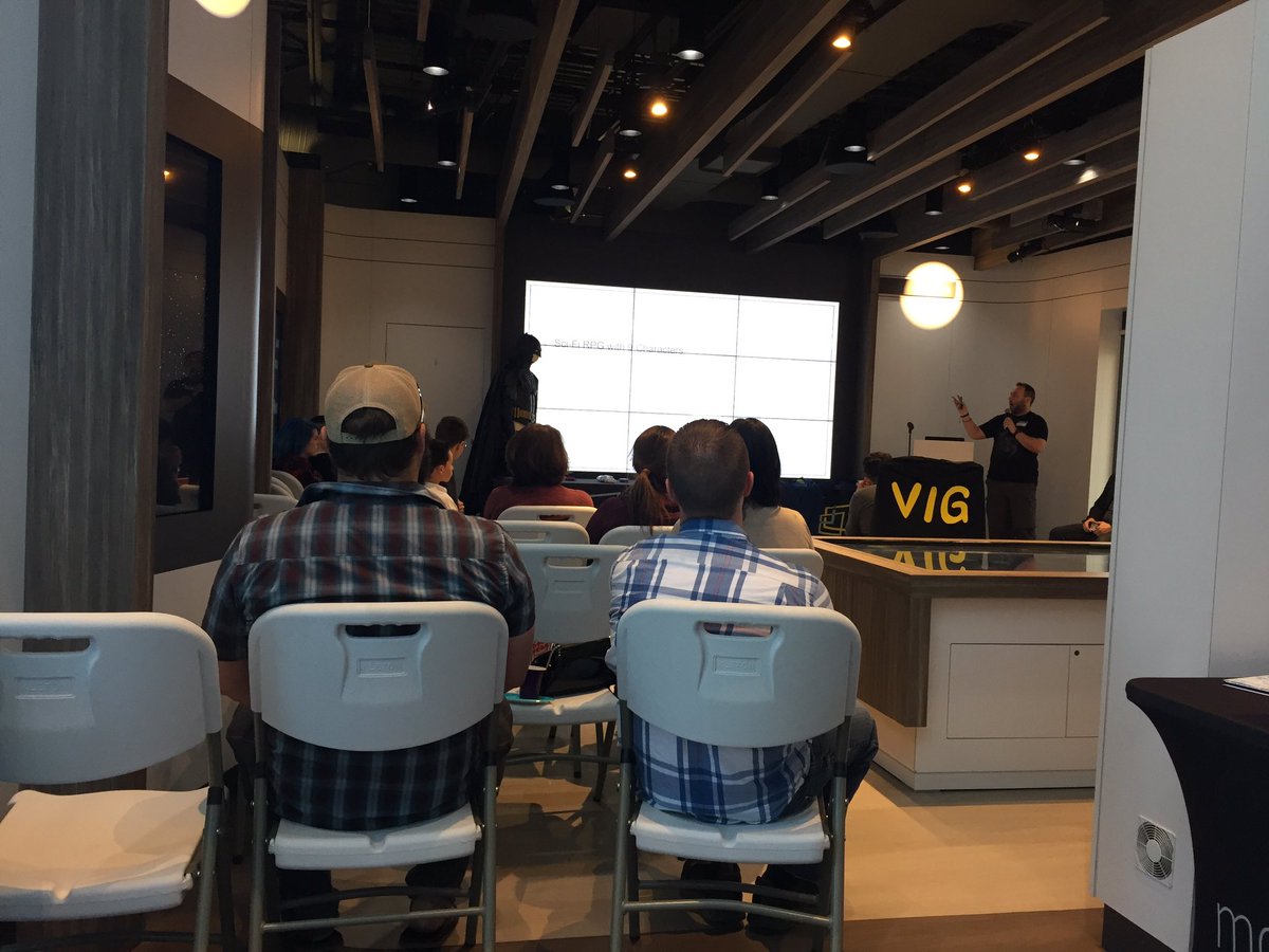 JenKennett83's tweet image. Zach Barrett opening up the evening talking about Social Health and representation in Tabletop RPGs #geekspeakymm #letsgetgeeky