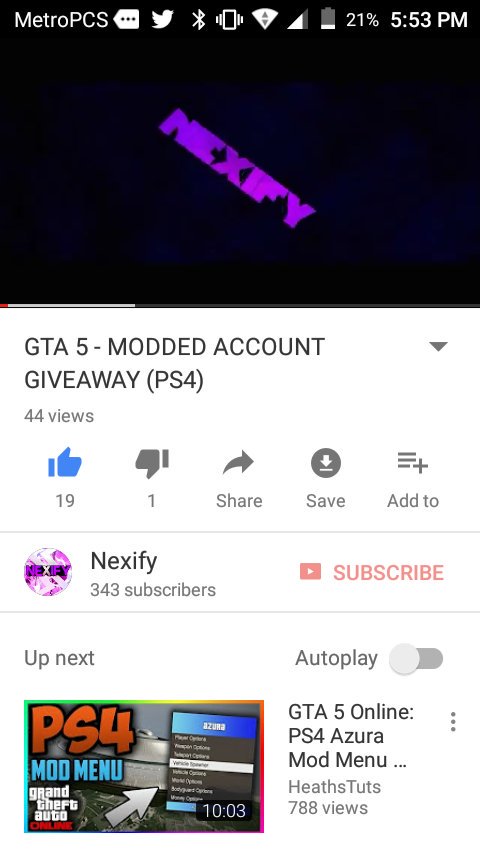 NexifyYT's tweet photo. GTA 5 modded account giveaway if u come from Twitter u got more of chance of winning I'll put your name twice in the random name gen https://t.co/7CHacnp1Hn