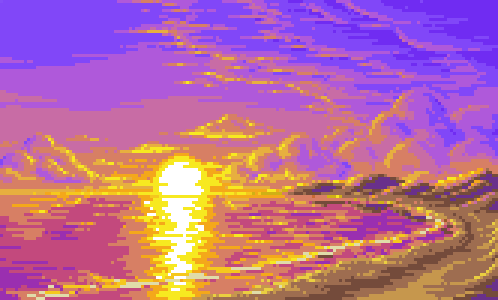 Kantolasound's tweet photo. #Sunset for @Pixel_Dailies 

#pixelart #pixel_dailies @PyxelEdit https://t.co/k9GXEJbSJn