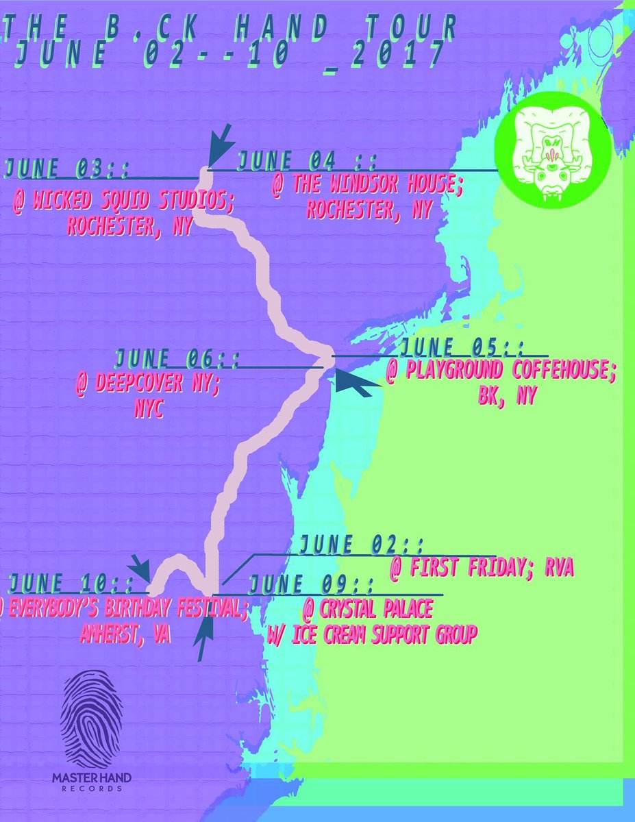 BCKWARDSHAUS's tweet photo. In about a week we're back on road w/ @masterhandrec get ready!!! https://t.co/Six74wO4nD