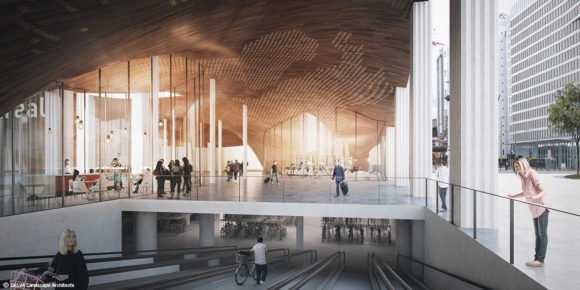 City #DenHaag makes a green city entrance with #cyclepaths, walking areas and a big #fietsenstalling (bike parking) Design: <a href="/DELVAlandscapes/">DELVA</a>